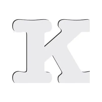 Dekorativní písmeno "K", MDF - sublimace termotransfer