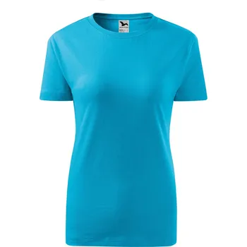Dámské tričko MALFINI Základní bavlněné dámské tričko Malfini 145 g/m Barva: Tyrkysová, Velikost: L