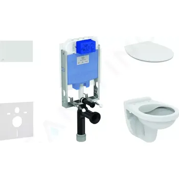 WC sada Ideal Standard ProSys Set předstěnové instalace, klozet Alpha se sedátkem, tlačítko Oleas M2, SoftClose, bílá, ProSys80M SP109