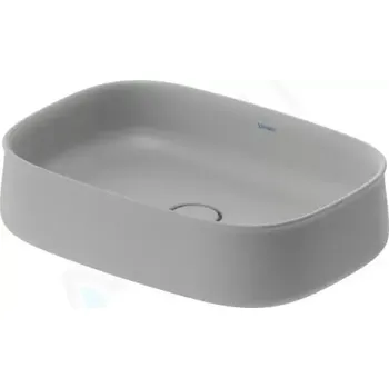 Umyvadlo Duravit Zencha Umyvadlo na desku 55x39 cm, bez přepadu, DuraCeram, matná šedá, 2373556779