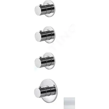 Vodovodní baterie Paffoni Modular Box Termostatická baterie pod omítku, pro 3 spotřebiče, matná bílá, MDE019BO