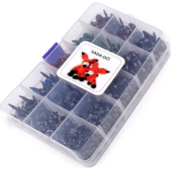 Sada očí s pojistkou 264 sad, barva mix
