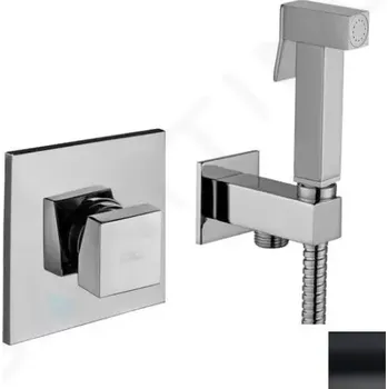 Paffoni Bidet Kit Bidetová baterie pod omítku, se sprškou a tělesem, matná černá, KITDUP112NO