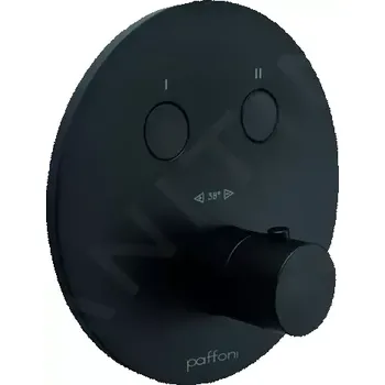 Vodovodní baterie Paffoni Compact Box Termostatická baterie pod omítku, pro 2 spotřebiče, matná černá, CPT018NO
