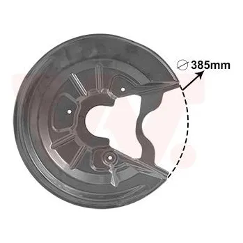 Brzdový kotouč Ochranný plech proti rozstřikování, brzdový kotouč VAN WEZEL 7623373