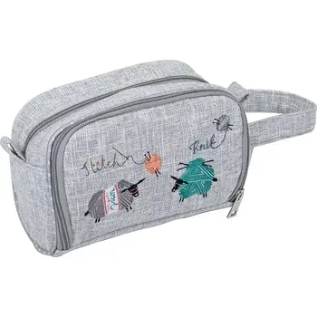 Organizér galanterie Taška na háčkování - Zapletené ovečky (Crochet bag with pocket)