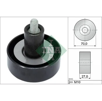 Vratná/vodicí kladka, klínový žebrový řemen Schaeffler INA 532 0657 10