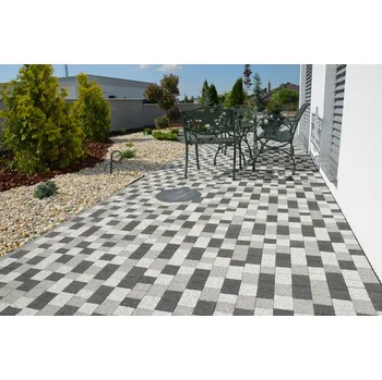 Venkovní dlažba Dlažba betonová KASTELA šedá tryskaná (8,5m2/pal) PRESBETON