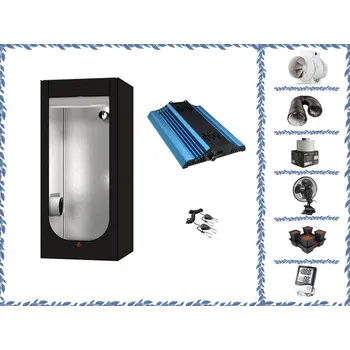 Pěstební box Optimalgrow: kompletní pěstební set Hydroshoot 80 + AzureGrow 120W