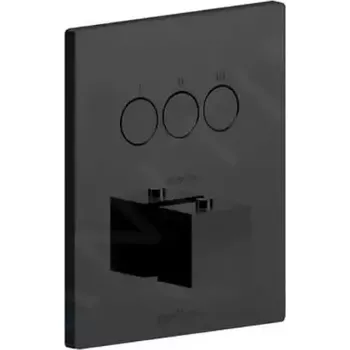 Vodovodní baterie Paffoni Compact Box Termostatická baterie pod omítku, pro 3 spotřebiče, matná černá, CPT519NO