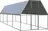 Pozinkovaná venkovní klec pro kuřata plochá plná střecha, 2 x 8 x 2 m