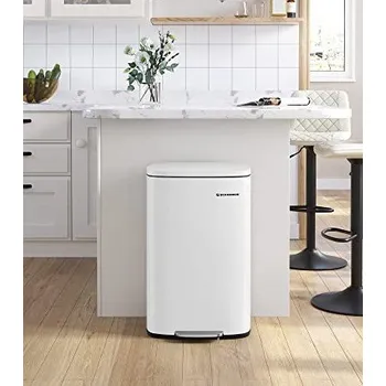 Odpadkový koš Kuchyňský odpadkový koš 50 l | bílý