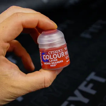 Modelářská barva Citadel Layer: Word Bearers Red 12ml - barva na figurky miniatury