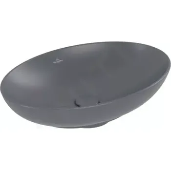 Umyvadlo Villeroy & Boch Loop&Friends Umyvadlo na desku, 62x42 cm, s přepadem, CeramicPlus, Graphite, 4A4800i4