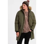Ombre Zimní bunda OM-JALJ-0148 Zelená Regular Fit M