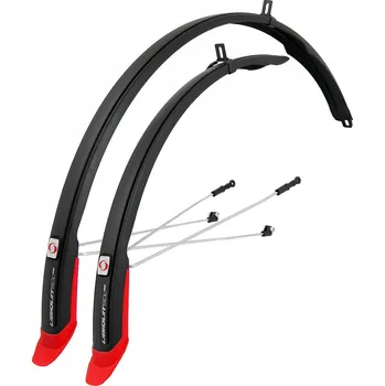 Blatník na kolo blatníky 28" Simpla UBIQUIT SDL 46 mm černo-červené set