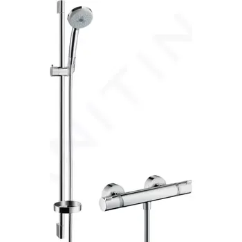Hansgrohe Croma 100 Sprchový set s termostatem, 3 proudy, tyč 90 cm, chrom, 27085000
