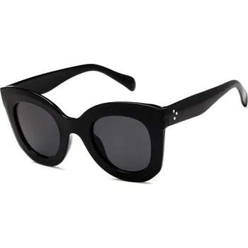 Sluneční brýle Flamenco Mystique Černé Sluneční Brýle s Velkýma Očima OK144, UV 400, Vysoce Kvalitní Materiály, Kovové Nosníky