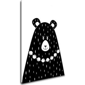 Obraz Impresi Obraz Černobilý medvěd - 30 x 40 cm