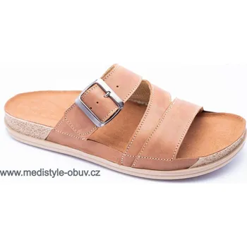 Dámská zdravotní obuv MEDISTYLE ŠTĚPÁNKA 4Š-I14/2 pantofel hnědý, rezavá - 42