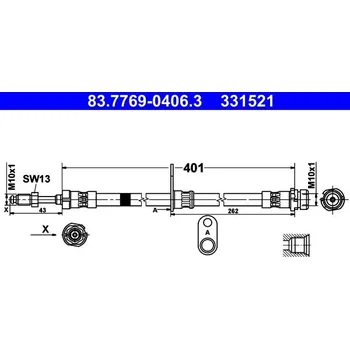 Brzdová hadice Brzdová hadice ATE 83.7769-0406.3