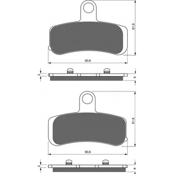 Brzdová destička Brzdové destičky GOLDFREN 275 AD