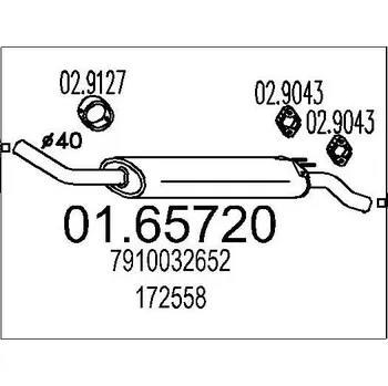 Tlumič výfuku Zadní tlumič výfuku MTS 01.65720