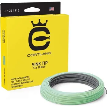 Muškařská šňůra potápivá Cortland 333 SINK TIP Classic WF #6 - Barva uhlí a mátově zelená