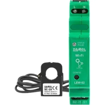 Jednofázový WiFi měřič a monitor spotřeby elektrické energie Zamel LEW-02
