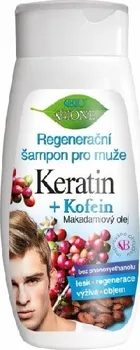 Šampon Bione Cosmetics Keratin + Kofein regenerační šampon pro muže makadamiový olej 260 ml