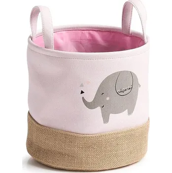 Úložný box ZELLER Dětský úložný box motiv slon, růžový 25 × 25 cm