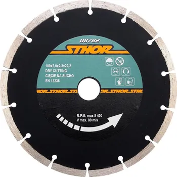 Brusný kotouč Sthor | Kotouč řezný diamantový 180x7,0x2,3x22,2mm segmentový TO-08782