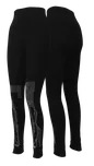 Černé legíny s vysokým pasem zdobené kamínky (Bambusové legíny s kamínky)