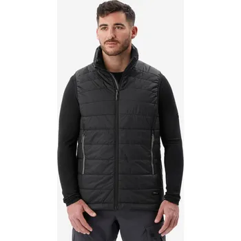 Pánská vesta FORCLAZ Pánská turistická prošívaná vesta MT 100 S ČERNÁ