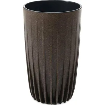Zahrada Květináč STRIPPED ECO II 30 cm kávově hnědý