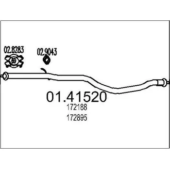 Výfuková trubka Výfuková trubka MTS 01.41520