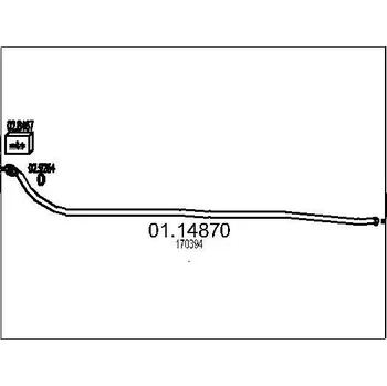 Výfuková trubka Výfuková trubka MTS 01.14870