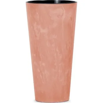 Květináč PROSPERPLAST Květináč - TUBUS SLIM Beton Effect Průměr: 15 cm, Barva: terakotová