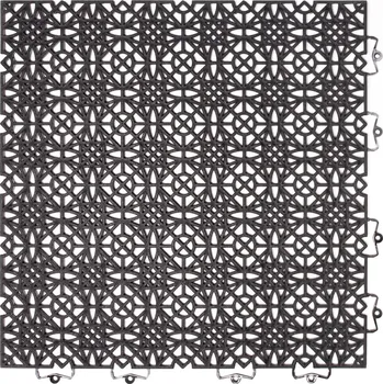 Venkovní dlažba SimpleJack Plastová dlaždice Terrasol 38 x 38 x 1 cm - černá