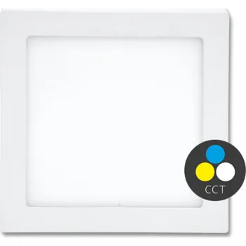 Nástěnné svítidlo Ecolite SMD přísazené svítidlo 17x17cm 12W CCT IP44 960lm LED-CSQ-CCT/12W/BI