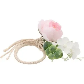 Papírový ubrousek CHAKS Kroužek na ubrousky Pivoňka růžová 5 cm