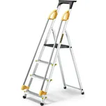 Hliníkové schůdky 4 stupně s madly DRABEST ALDP+P-4 PRO