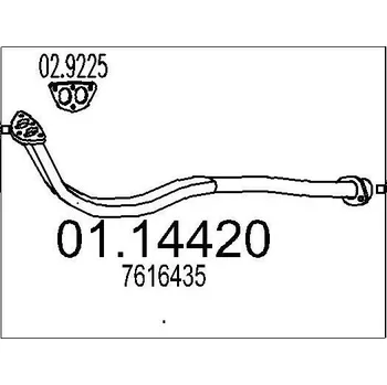 Výfuková trubka Výfuková trubka MTS 01.14420