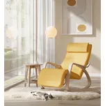 Relaxační houpací křeslo z březového dřeva | Žluté