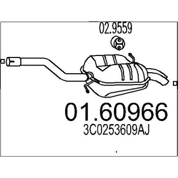 Tlumič výfuku Zadní tlumič výfuku MTS 01.60966