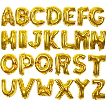 Nafukovací písmena na oslavu | fóliové balónky - Zlatá,D