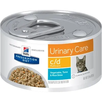 Krmivo pro kočku Hills Prescription Diet Konzerva HILLS Feline Stew C/D Urinary Stress Tuna & Vegetables 82g