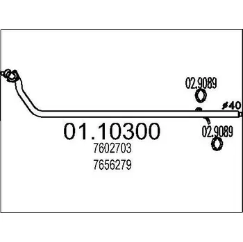 Výfuková trubka Výfuková trubka MTS 01.10300