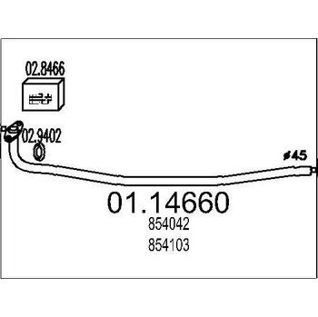 Výfuková trubka Výfuková trubka MTS 01.14660