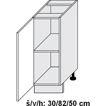 Kuchyňská skříňka kuchyňská skříňka dolní OPTIMUM BÍLÁ D1D/30 - bílá alpská